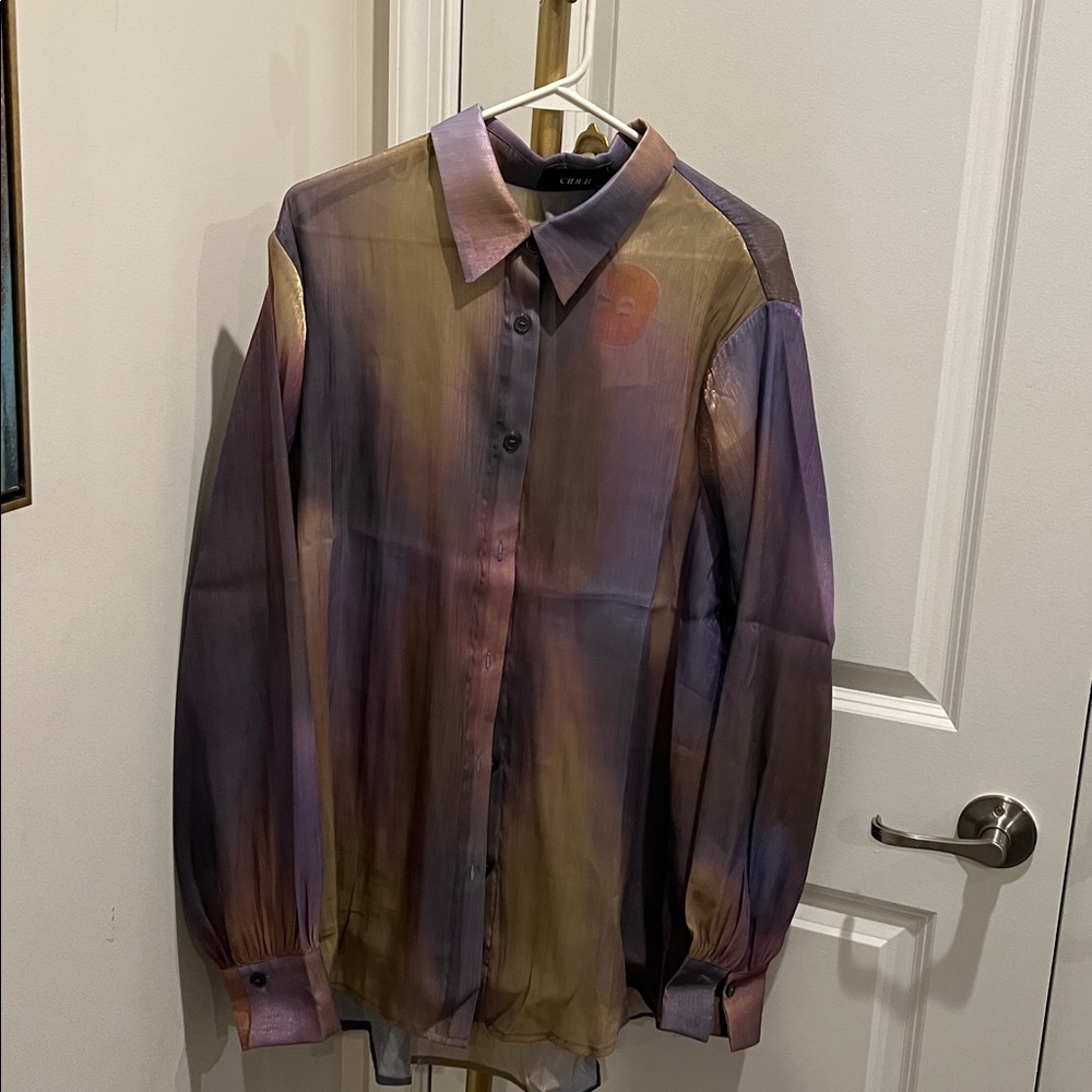 Cider Multicolor Sheer Blouse